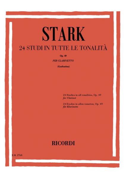 RICORDI STARK ROBERT - 24 STUDI IN TUTTE LE TONALITA' OP.49 - CLARINETTE