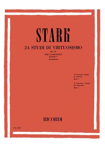 RICORDI STARK R. - 24 STUDI DI VIRTUOSISMO, OP. 51 - CLARINETTE