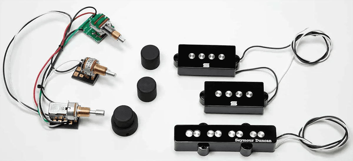 SEYMOUR DUNCAN Micros Basse PJ Rex Brown PJ, Kit, Noir