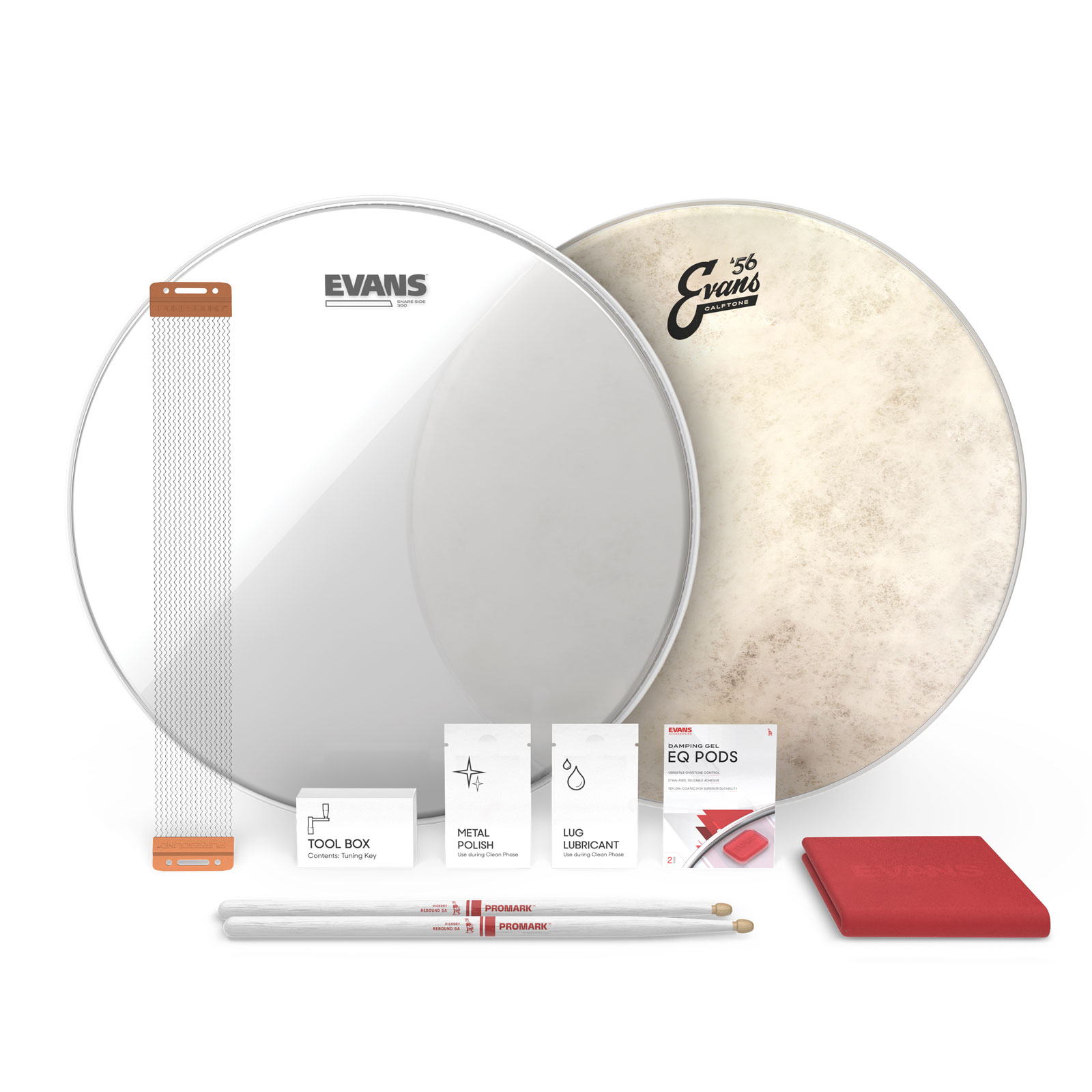 EVANS Kit Tune Up Calftone Pour Caisse Claire 14