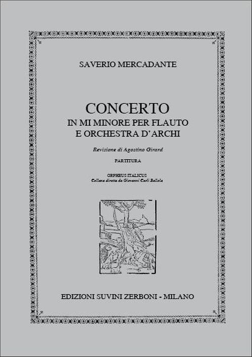 ZERBONI MERCADANTE S. - CONCERTO E-MOLL OP.57 - FLUTE ET PIANO 