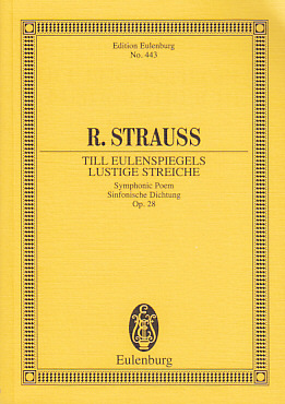 EULENBURG Strauss Richard - Till Eulenspiegels Lustige Streiche - Sinfonische Dichtung Op.28 - Conducteur