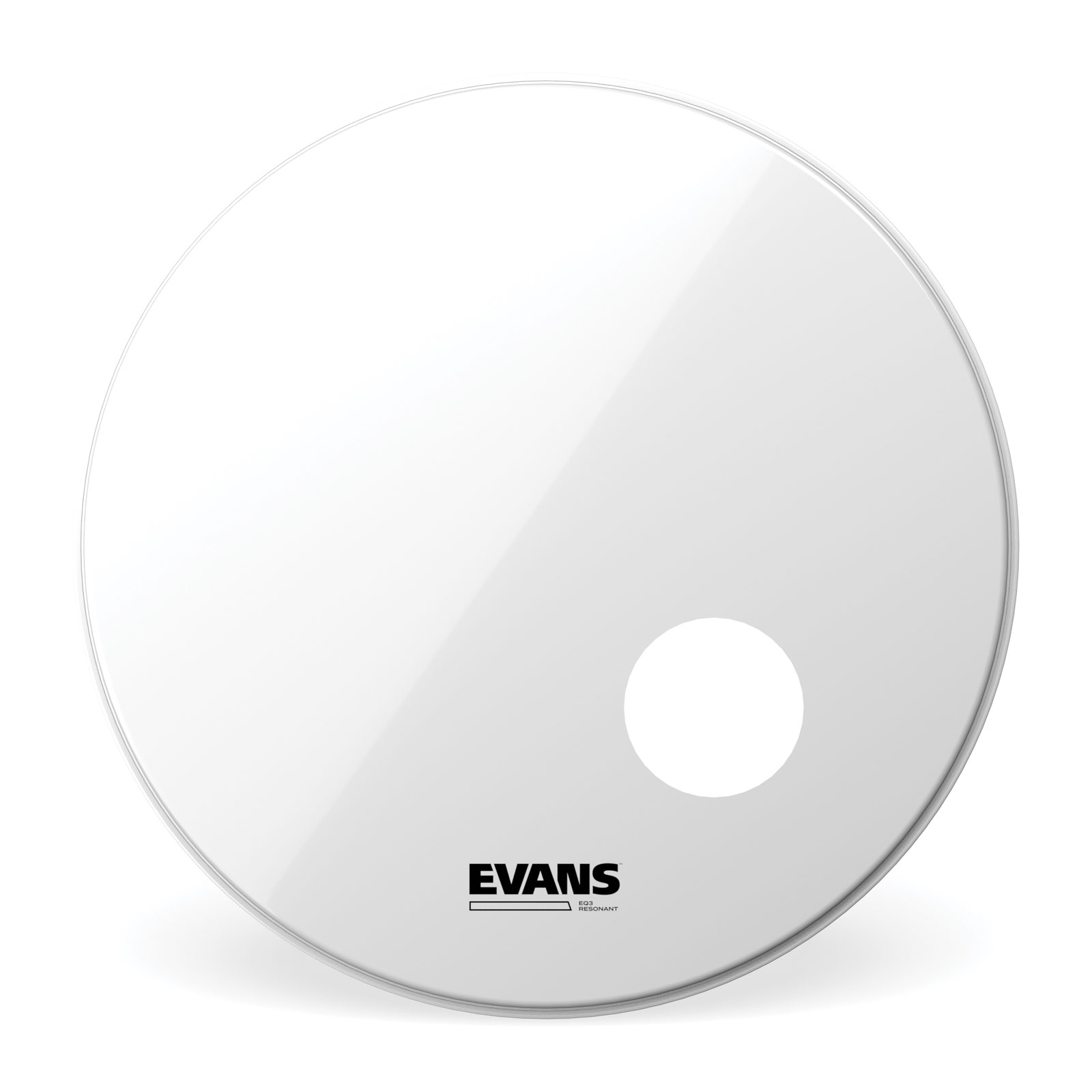 EVANS BD22RSW EQ3 RESONANT SMOOTH WHITE BASS DRUM HEAD 22 INCH