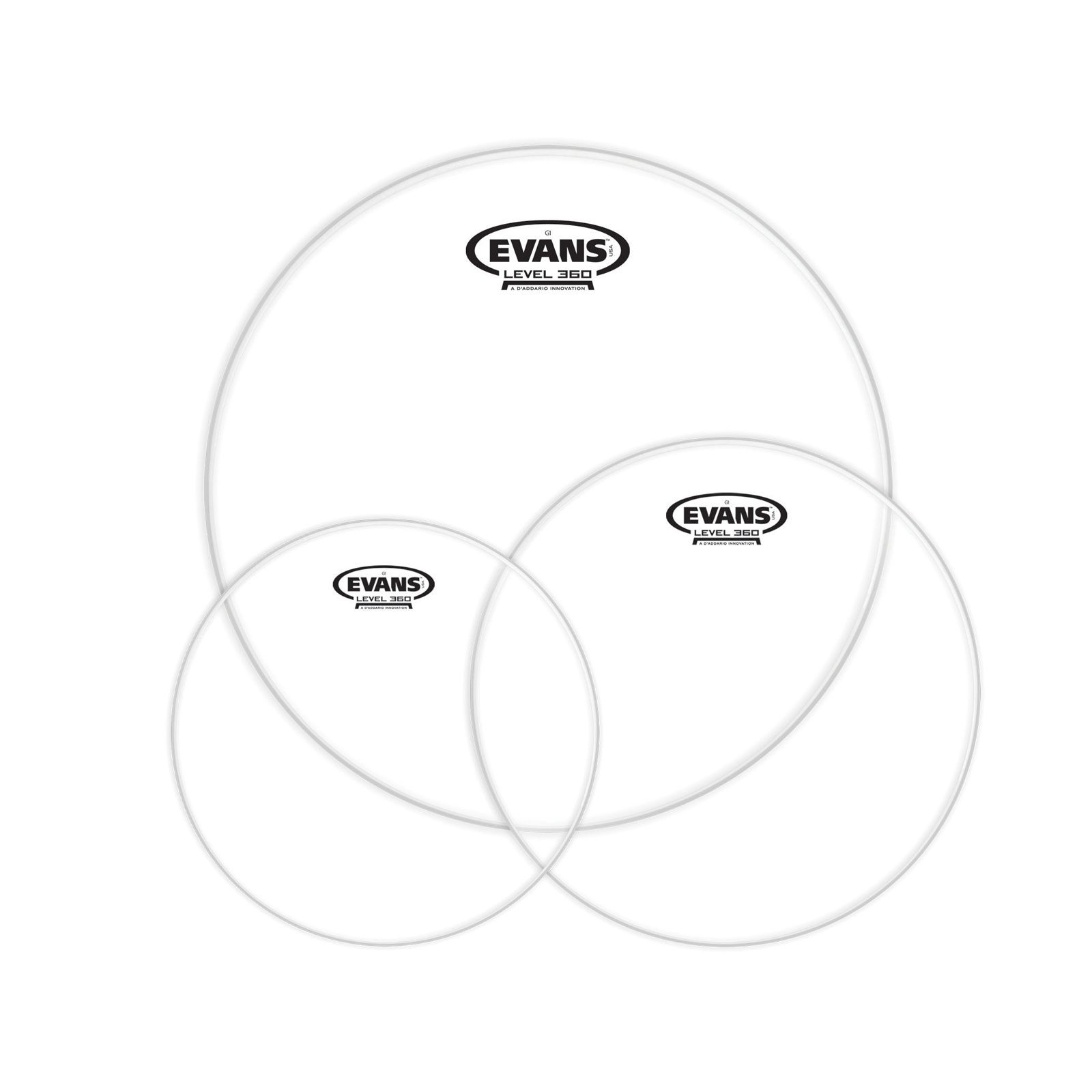 EVANS ETP-G1CLR-R Pack Peaux G1 10/12/16 Transparente Rock