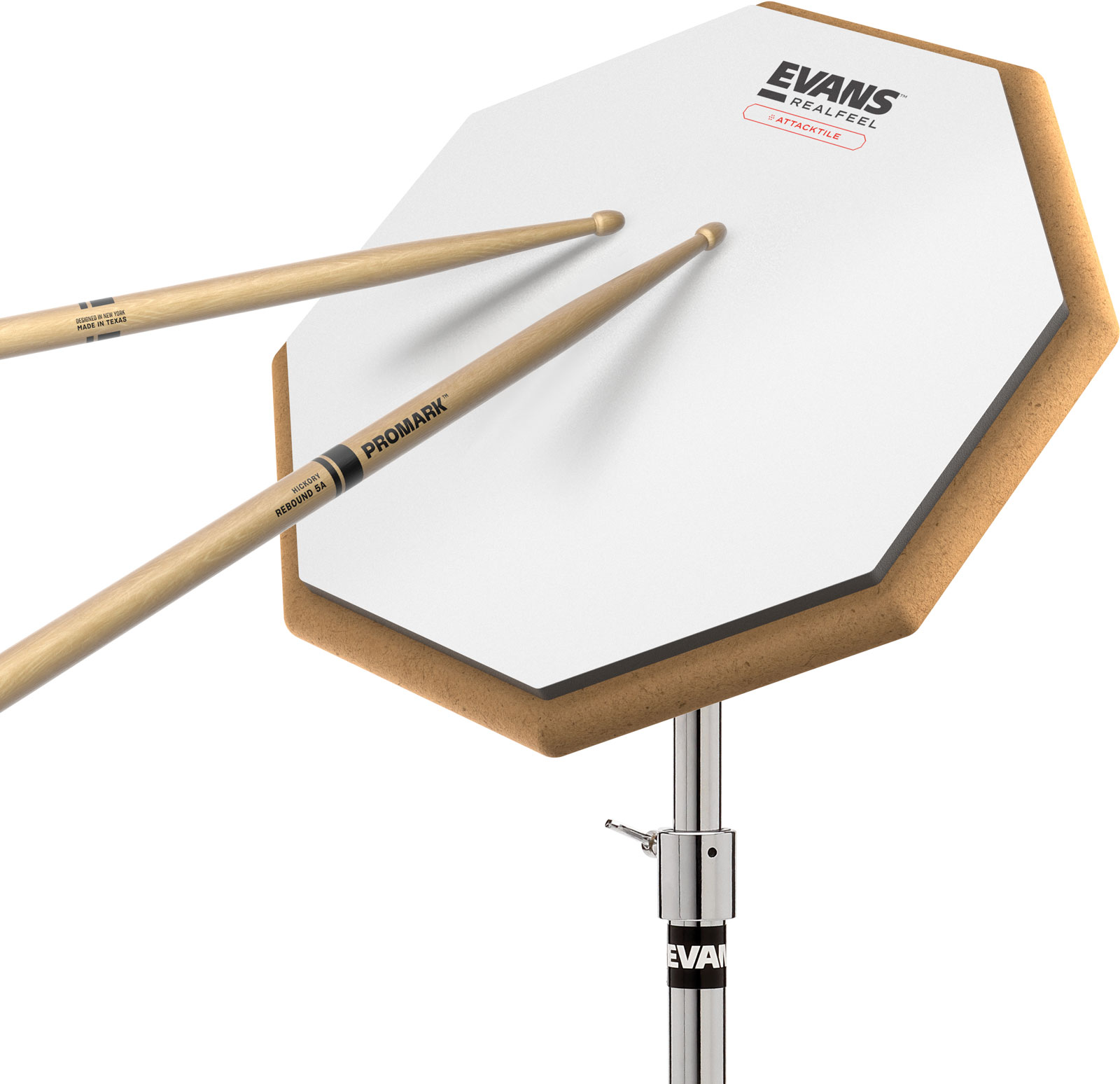 EVANS RealFeel EVANS Attacktile Mountable Drum Pad Scholastic Pack 10