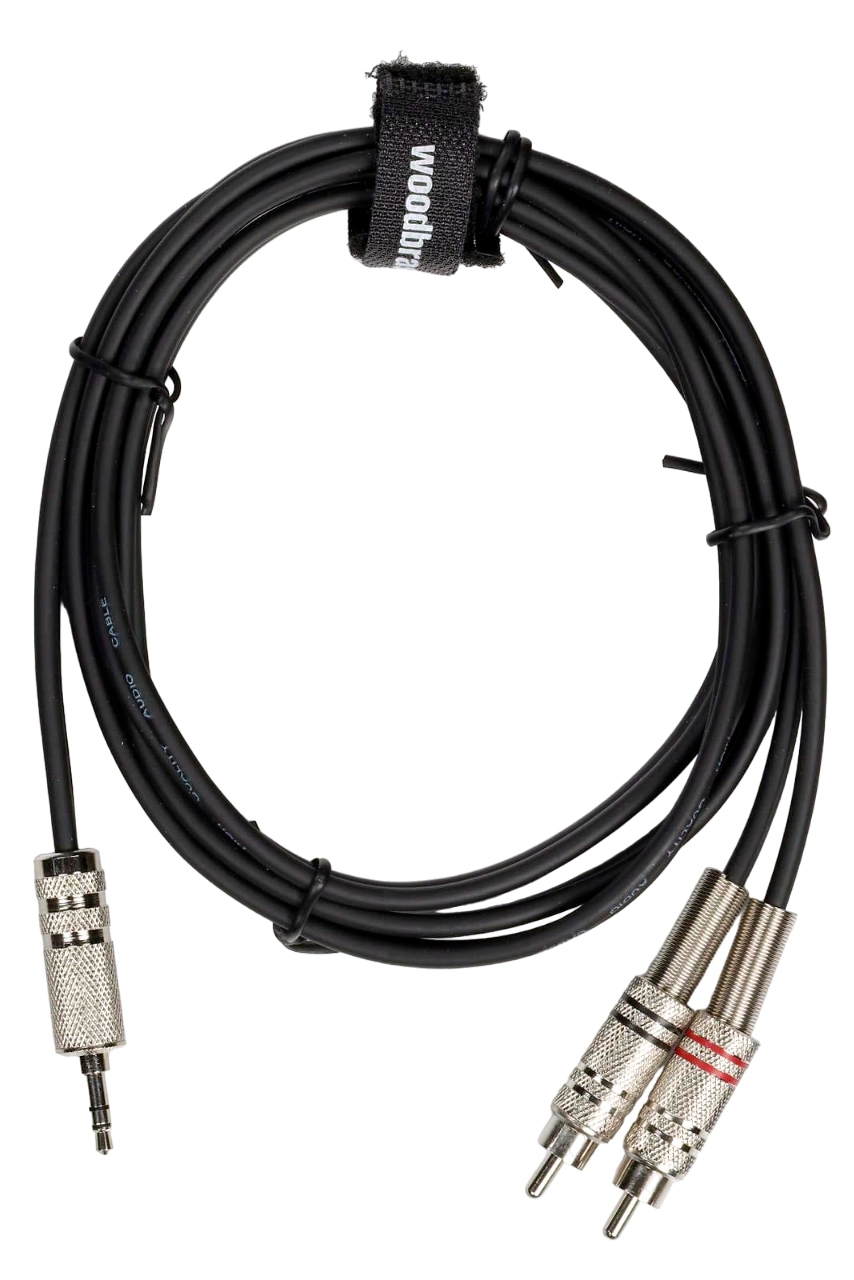 WOODBRASS AC20 - Mini Jack estéreo / 2 RCA macho - 1,5 m