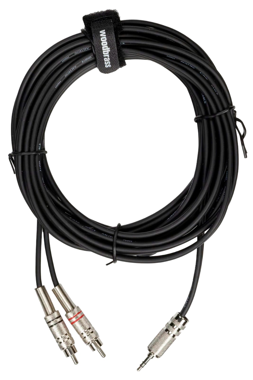 WOODBRASS AC22 - Miniconector estéreo / 2 RCA macho - 6 m