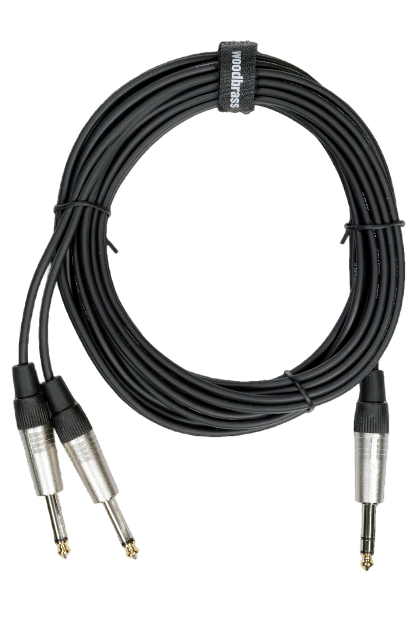 WOODBRASS AC32 - Jack Macho Estéreo / 2 Jack Macho - 6 m
