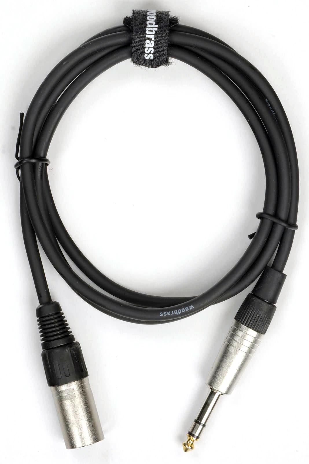 WOODBRASS AC65 XLR MALE / JACK STEREO 1,5M