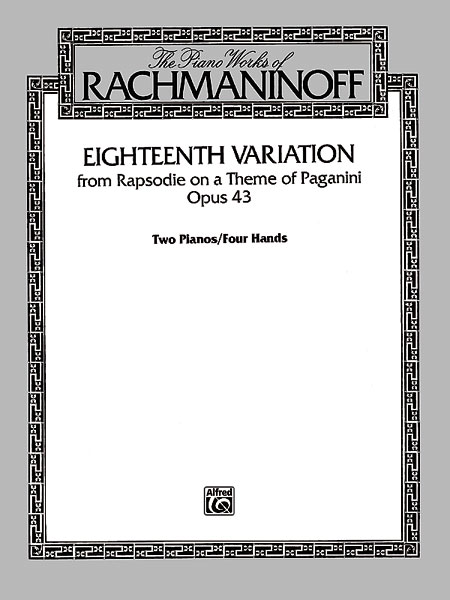 ALFRED PUBLISHING EIGHTEENTH VARIATION - PIANO SOLO