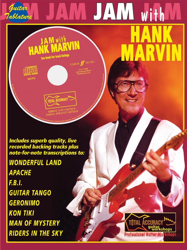 FABER MUSIC MARVIN HANK - JAM WITH HANK MARVIN + CD - GUITAR TAB