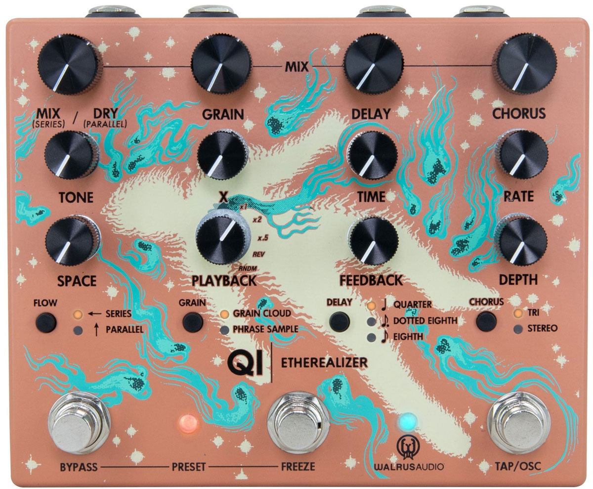 WALRUS AUDIO Qi Etherealizer Terracotta - Reverb, Delay, Chorus, Granular Effect