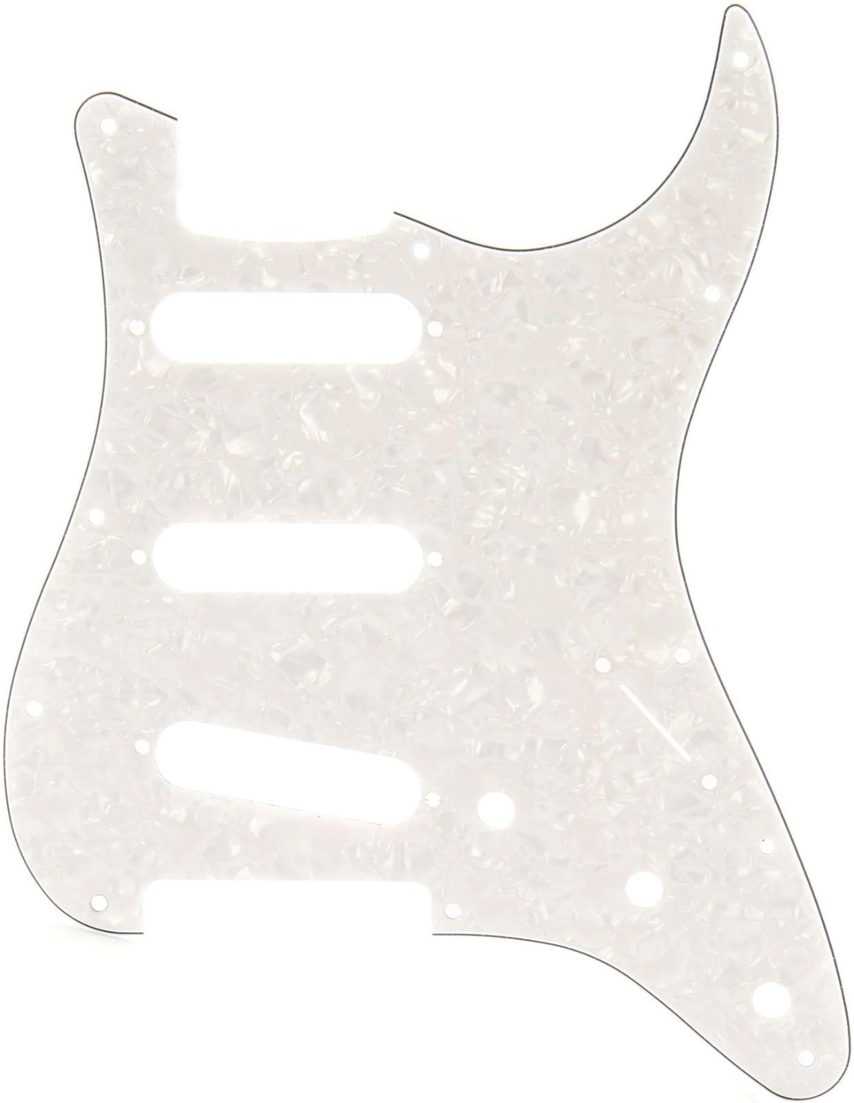 FENDER Pickguard Strat SSS White Pearl