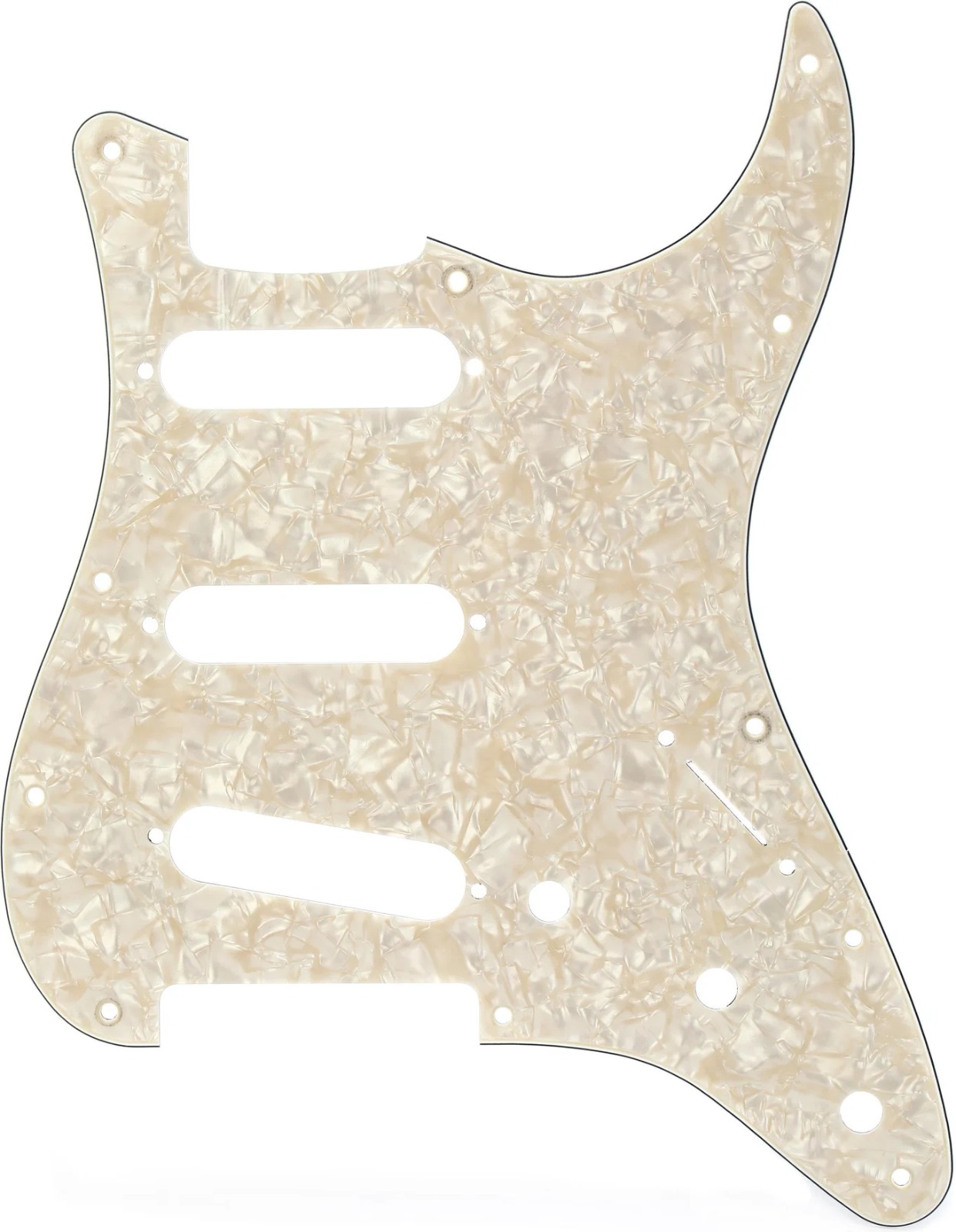 FENDER PICKGUARD STRAT SSS AGED WHITE PEARL