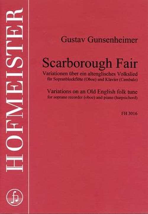 HOFMEISTER GUNSENHEIMER G. - SCARBOROUGH FAIR - FLB SOPRANO ET PIANO