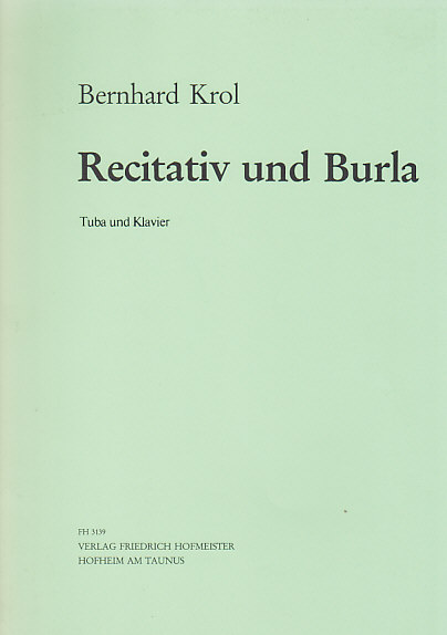 HOFMEISTER Krol Bernhard - Recitativ Und Burla Op. 83,2 - Tuba/Piano