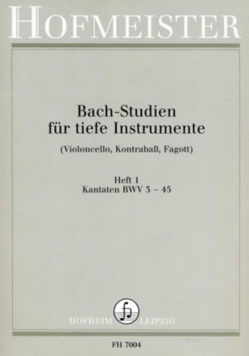 HOFMEISTER BACH-STUDIEN FUR TIEFE INSTRUMENTE HEFT 1