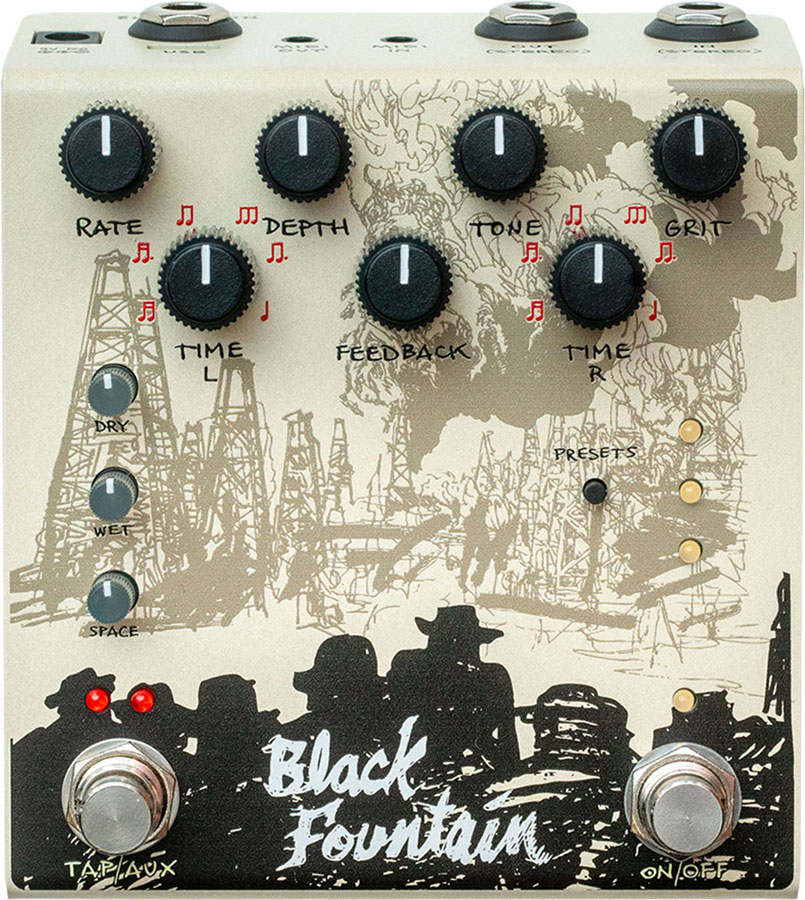 OLD BLOOD NOISE ENDEAVORS Black Fountain Stereo Cream - Oil Can Delay