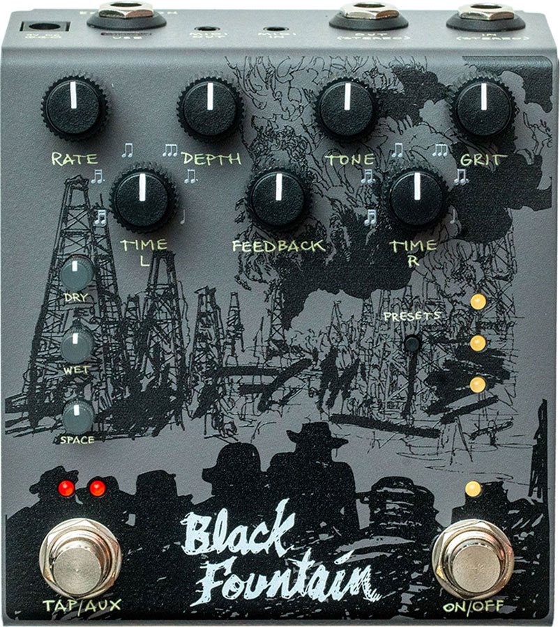 OLD BLOOD NOISE ENDEAVORS Black Fountain Stereo Slate - Oil Can Delay
