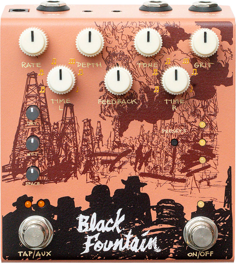 OLD BLOOD NOISE ENDEAVORS Black Fountain Stereo Terracotta - Oil Can Delay