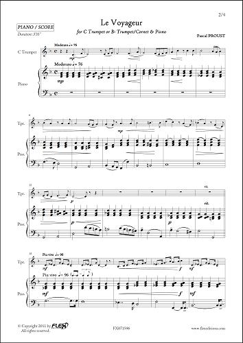 FLEX EDITIONS PROUST P. - LE VOYAGEUR - TROMPETTE & PIANO