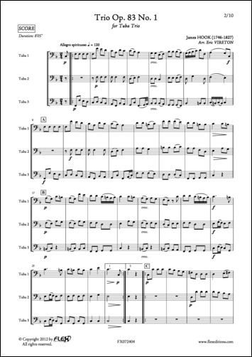  Hook J. - Trio Opus 83 No. 1 - Trio De Tubas