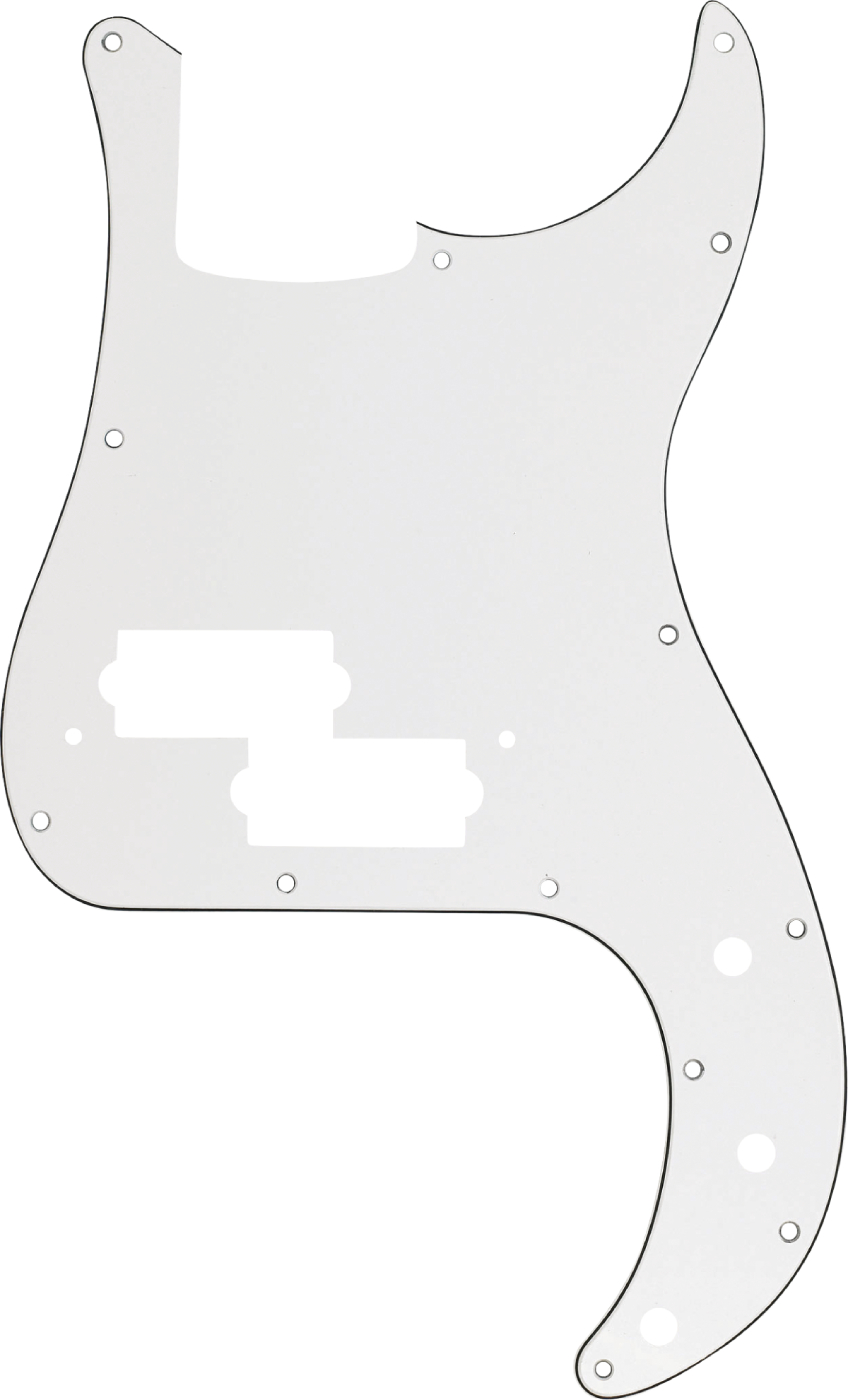 FENDER PICKGUARD, PRECISION BASS, 13 HOLE, W/B/W, 3-PLY