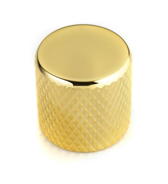 FRED S GUITAR PARTS FLAT TOP KNOB POUR P.BASS ET TELE GOLD 6MM (2)