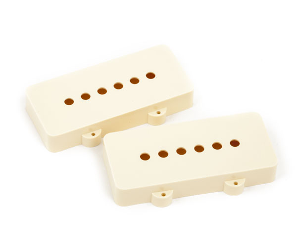 FENDER PICKUP COVERS, JAZZMASTER AGED WHITE (2)