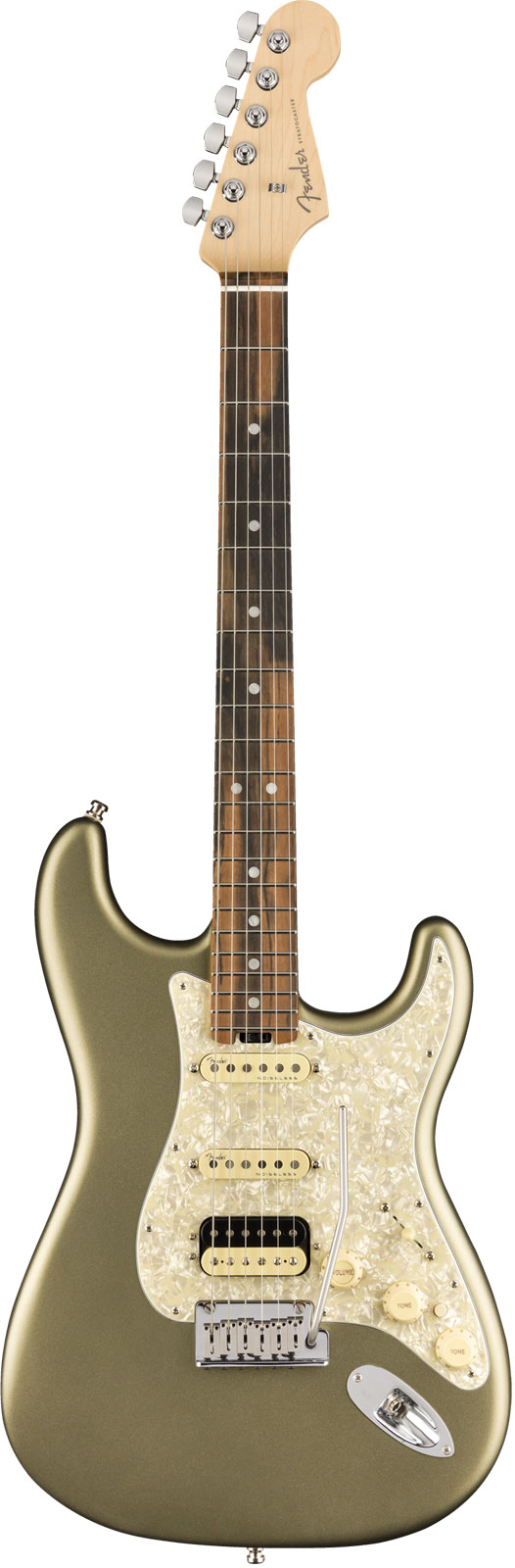 Fender American Elite Stratocaster Hss Shawbucker Satin Jade Pearl Metallic