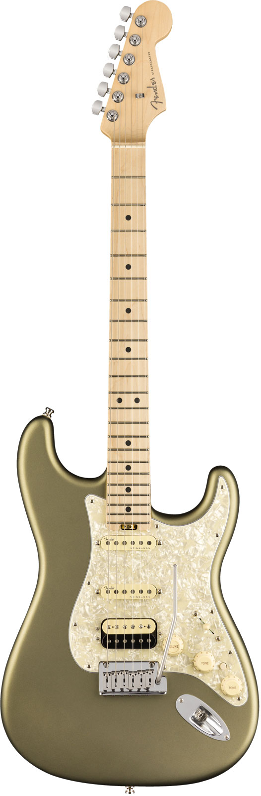 Fender American Elite Stratocaster Hss Shawbucker Mn Satin Jade Pearl Metallic