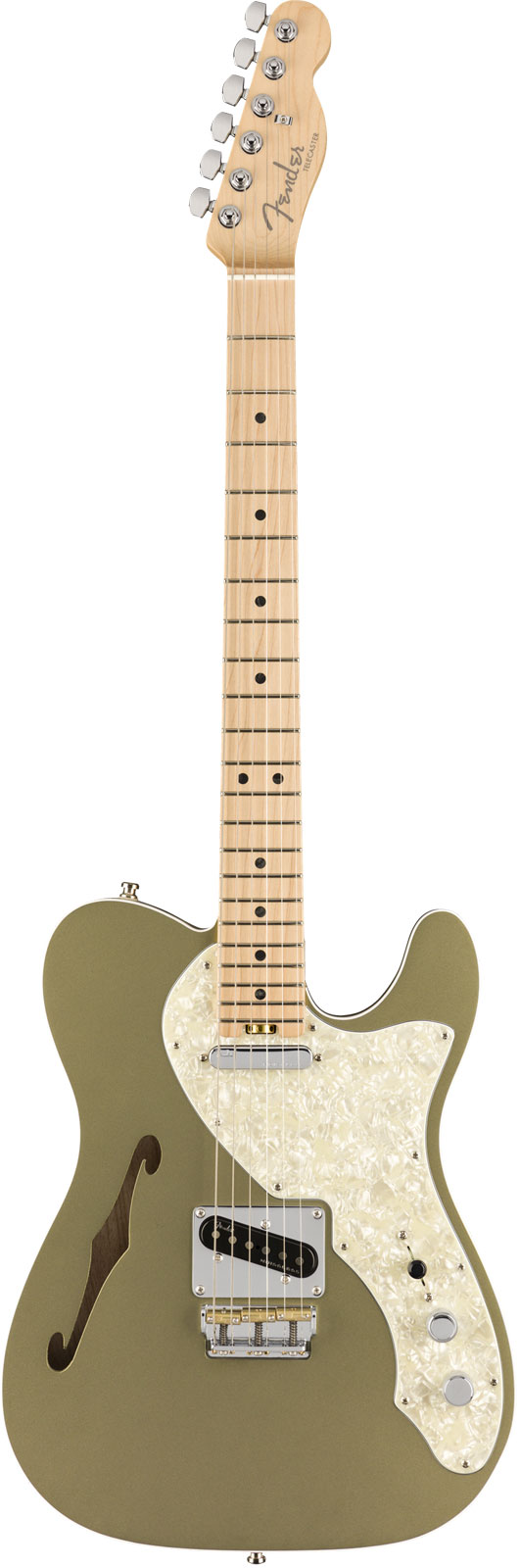 Fender American Elite Telecaster Thinline Mn Satin Jade Pearl Metallic