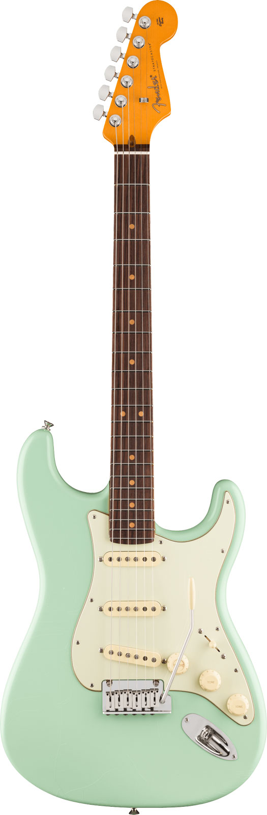 FENDER Stratocaster '60s American Ultra Luxe Vintage RW Surf Green