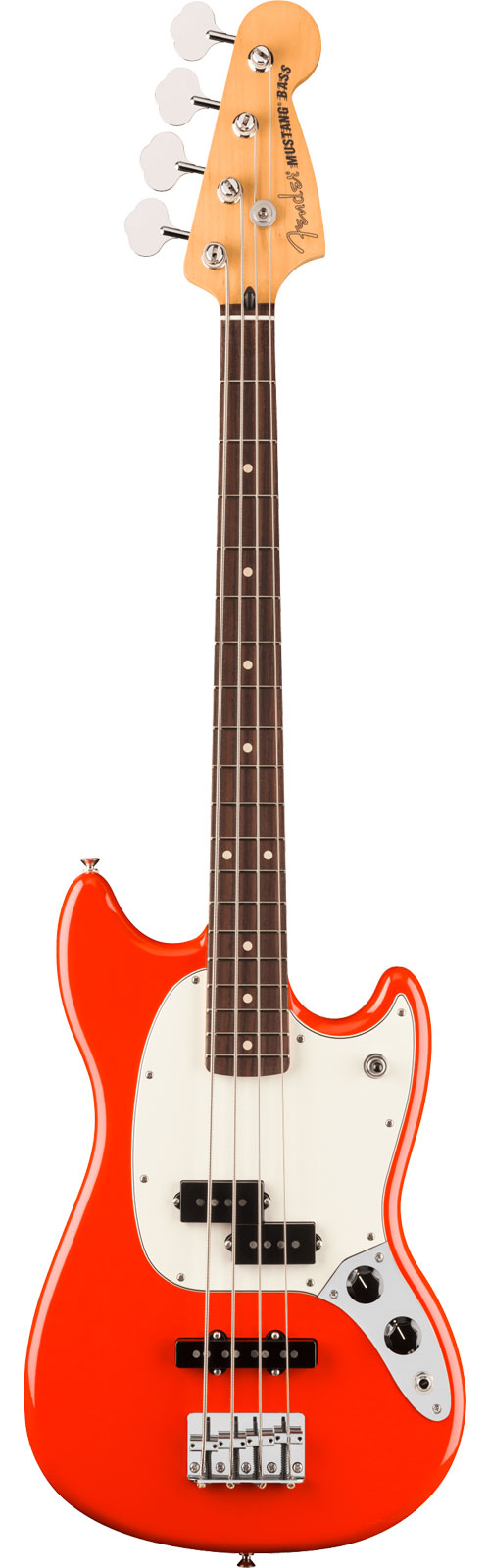 FENDER Mustang Bass PJ Player II RW Coral Red