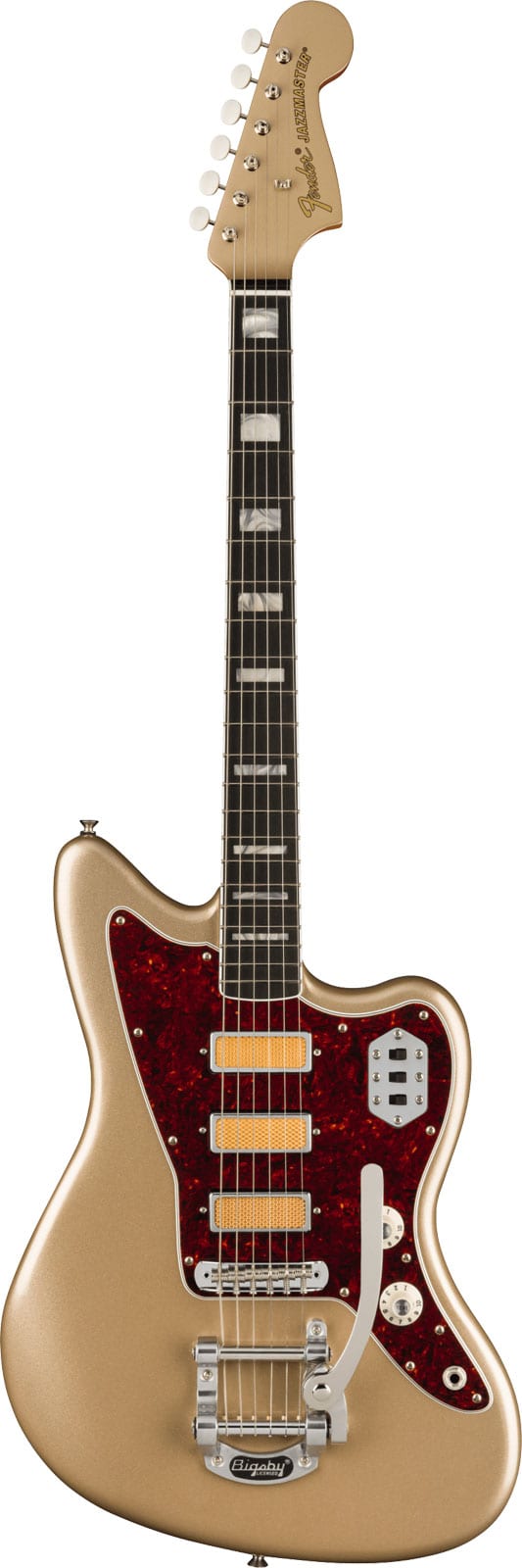 FENDER MEXICAN GOLD FOIL JAZZMASTER EBO SHORELINE GOLD