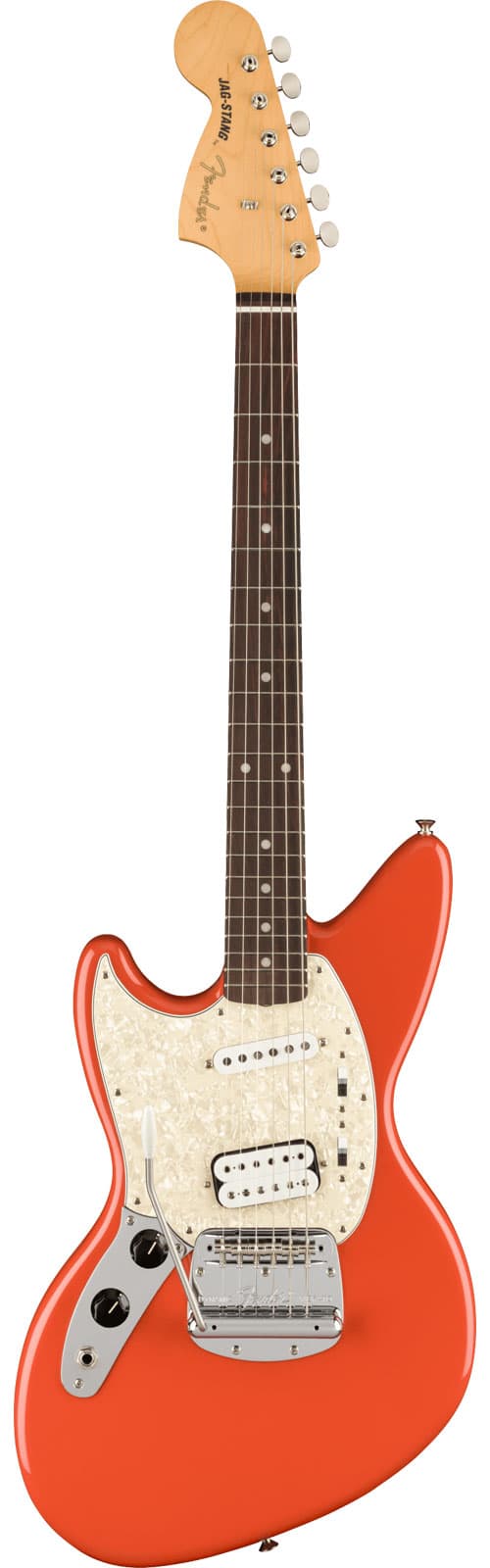 FENDER KURT COBAIN JAG-STANG LH RW, FIESTA RED