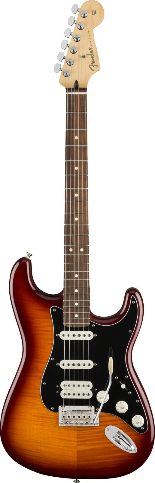 FENDER MEXICAN PLAYER STRATOCASTER HSS PLUS TOP PF, TOBACCO SUNBURST