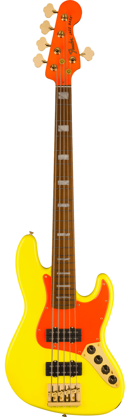 FENDER Jazz Bass V Signature Mononeon MN Neon Yellow