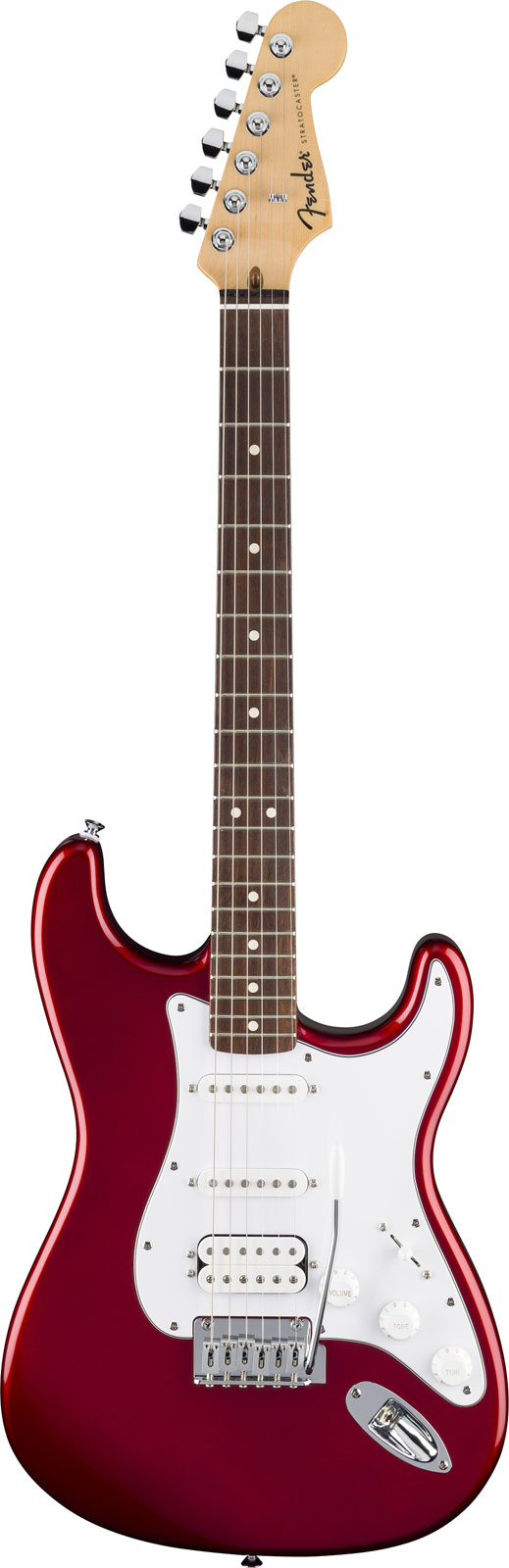 FENDER Standard Stratocaster HSS LRL White Pickguard Candy Cola