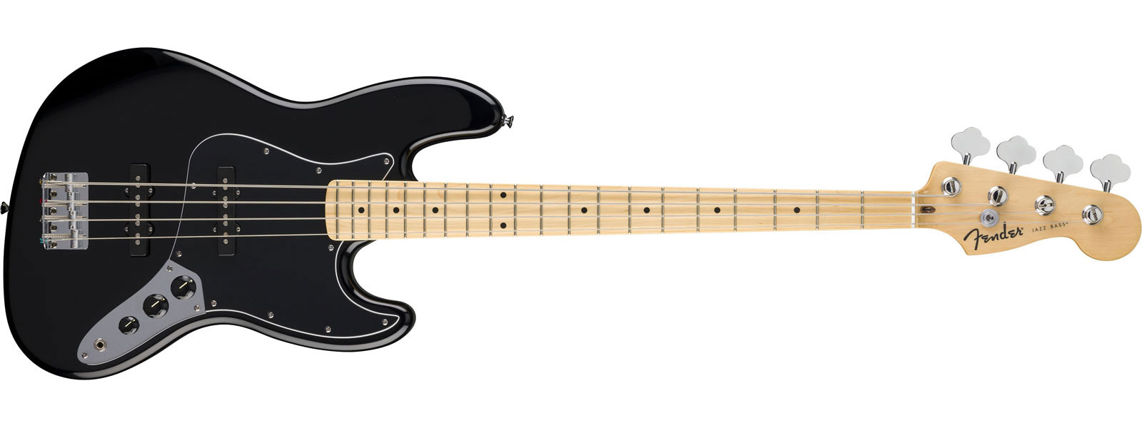 FENDER Standard Jazz Bass MN Black Pickguard Black