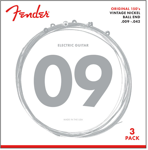FENDER Original 150 Vintage Nickel 9-42 Pack de 3