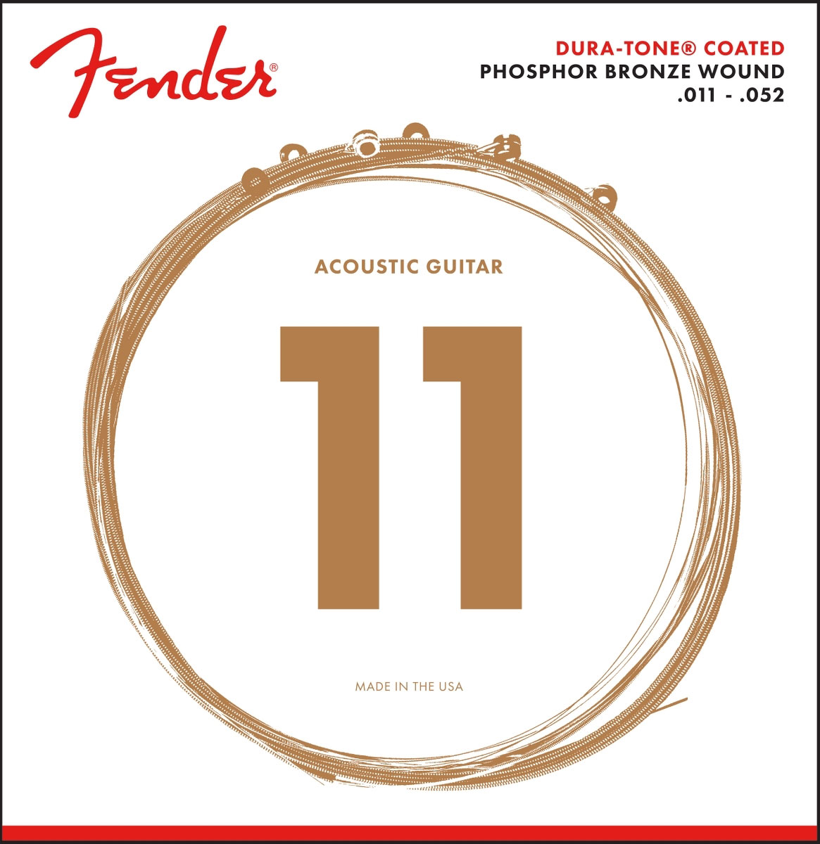 FENDER Dura-Tone Coated Phosphor Bronze Wound 11-52