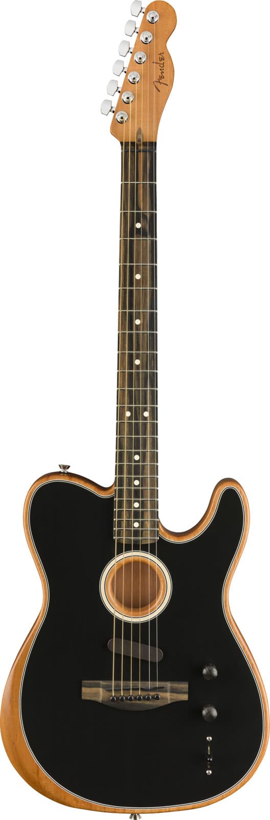 FENDER AMERICAN ACOUSTASONIC TELECASTER EBO, BLACK