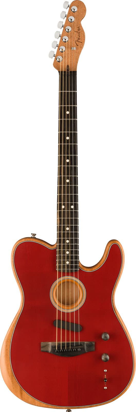 FENDER AMERICAN ACOUSTASONIC TELECASTER EBO, CRIMSON RED