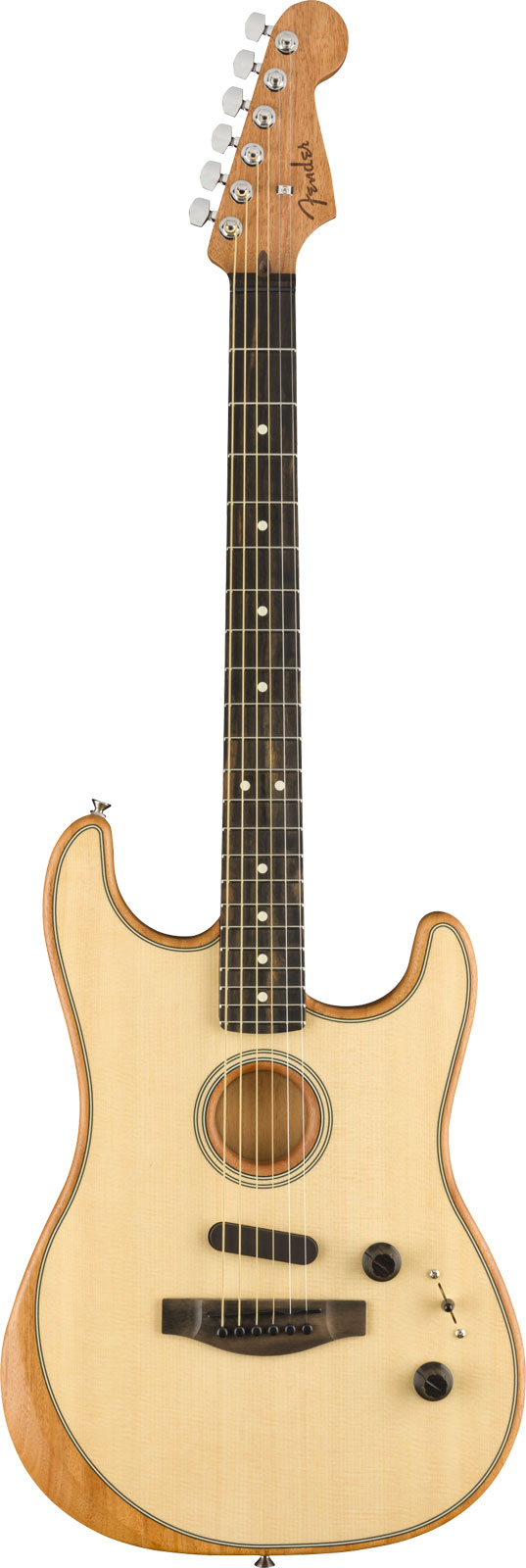 FENDER Stratocaster American Acoustasonic Ebo Natural