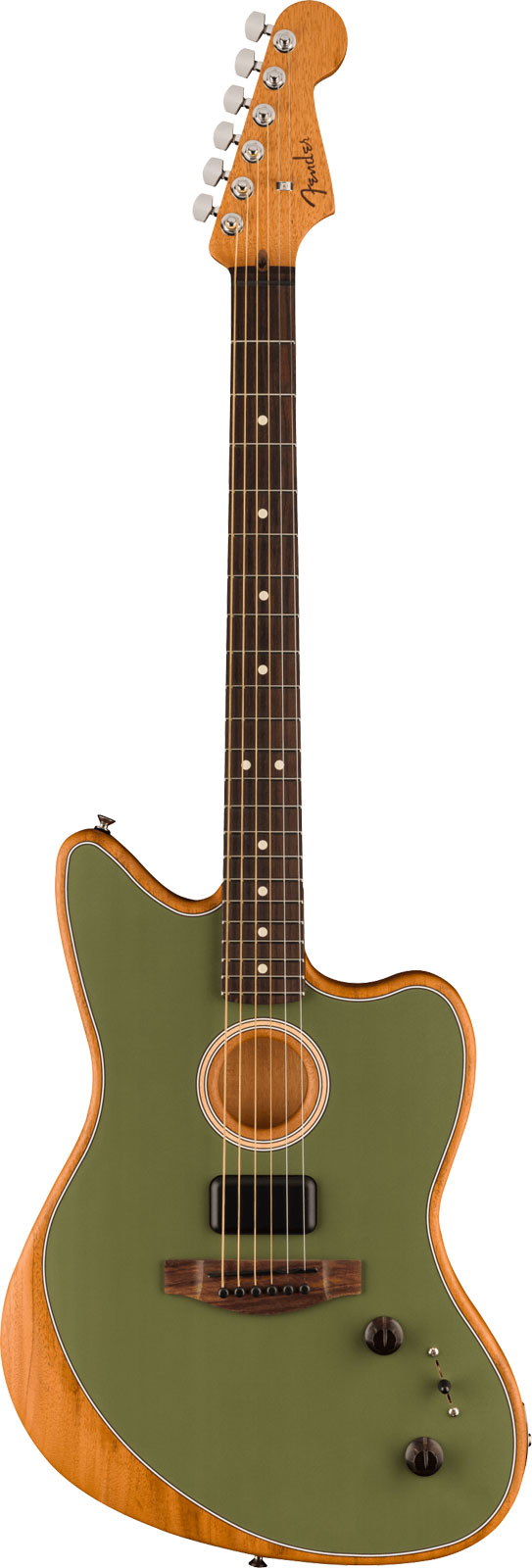 FENDER Jazzmaster Player Acoustasonic RW Antique Olive