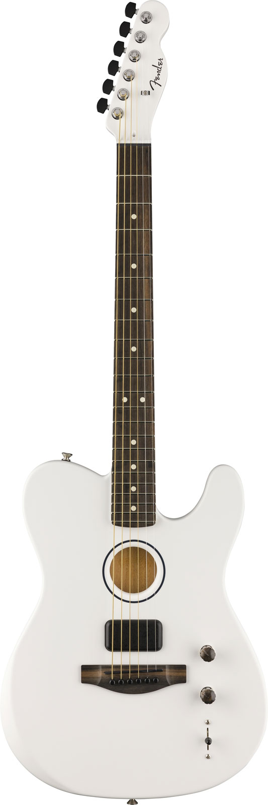 FENDER Telecaster Acoustasonic American LTD Signature Finneas EB Satin Arctic White