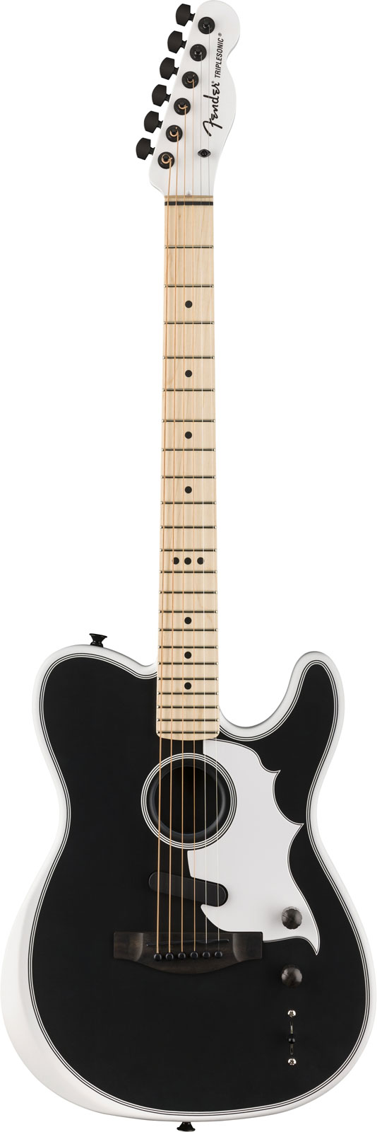 FENDER Telecaster Acoustasonic Triplesonic Signature Jack White Ltd Mn Satin Arctic White With Black Top