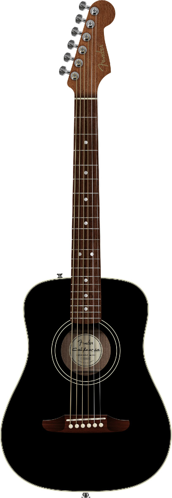 FENDER California Standard Redondo Mini with Bag Spruce Top Black