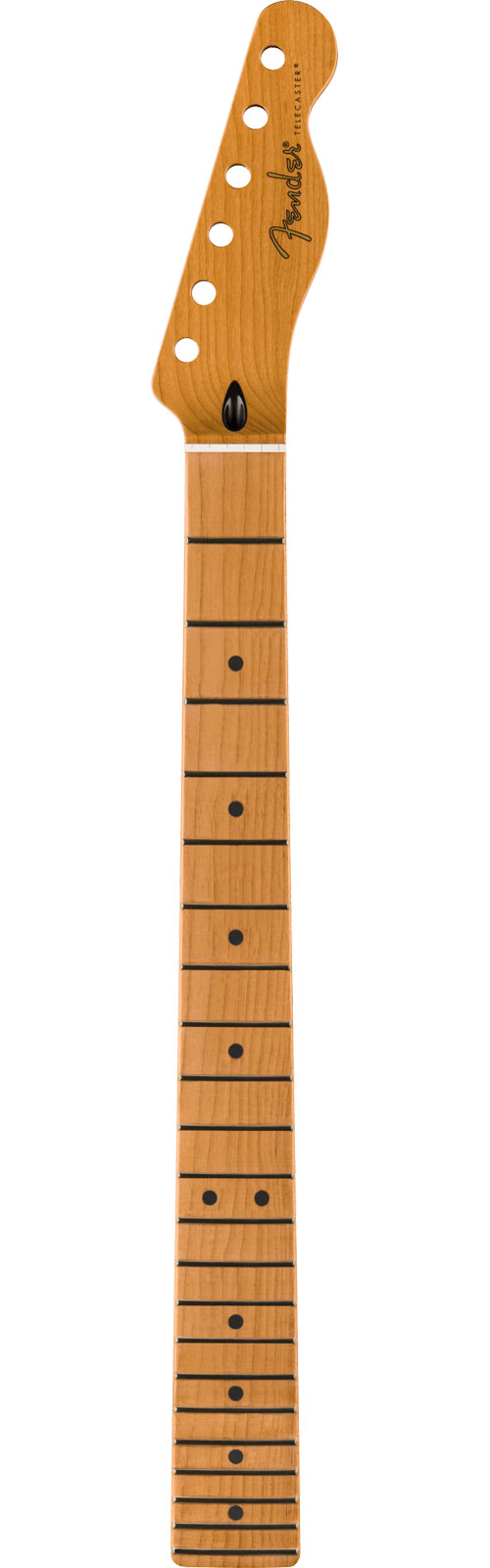 FENDER Satin Roasted Maple Tele Neck, 22 Jumbo Frets, 12, Maple, Flat Oval Shape